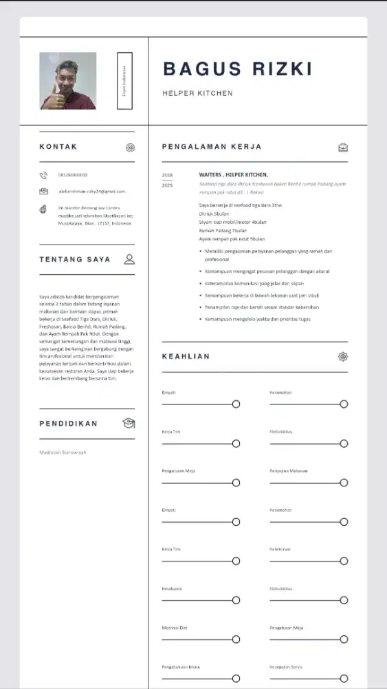 Info loker pak/buk butuh buat nyambung hidup