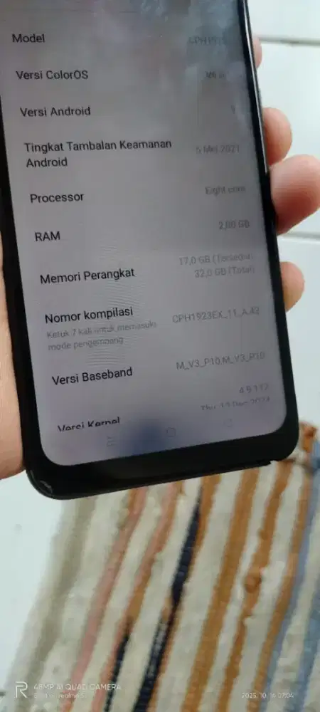 Opo  a1k   2/32  mnus ada  noda item normal smua