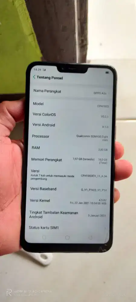 Opo   a3s   2/16 mnus rtak normal smua