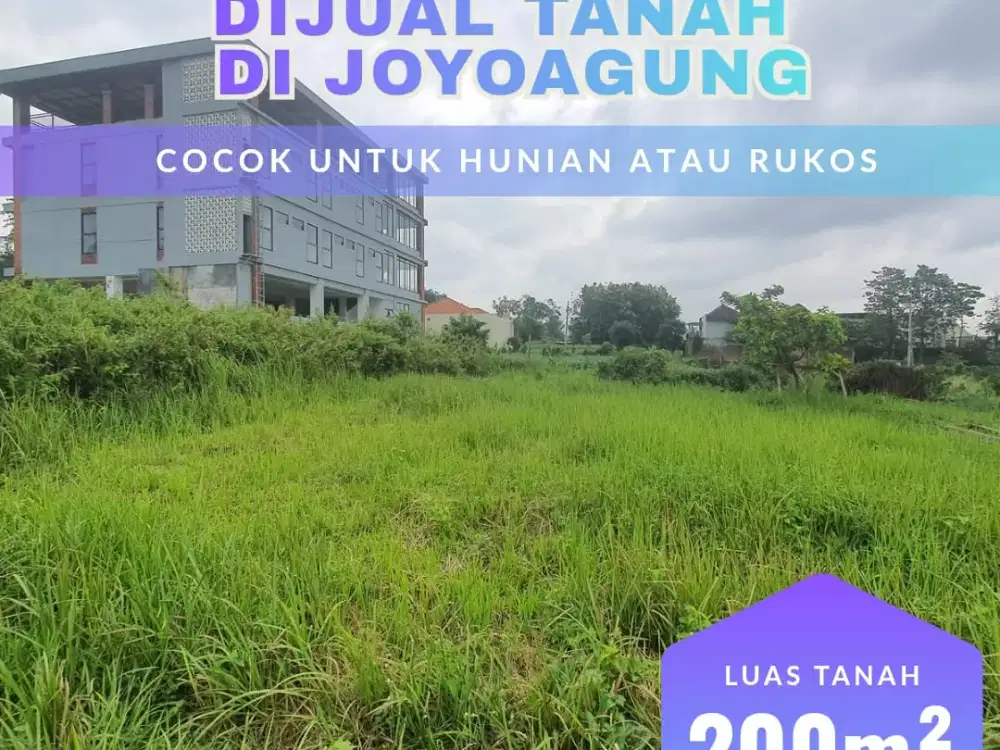 Joyoagung Malang: Tanah Investasi Prospektif, Akses Lebar Mobil