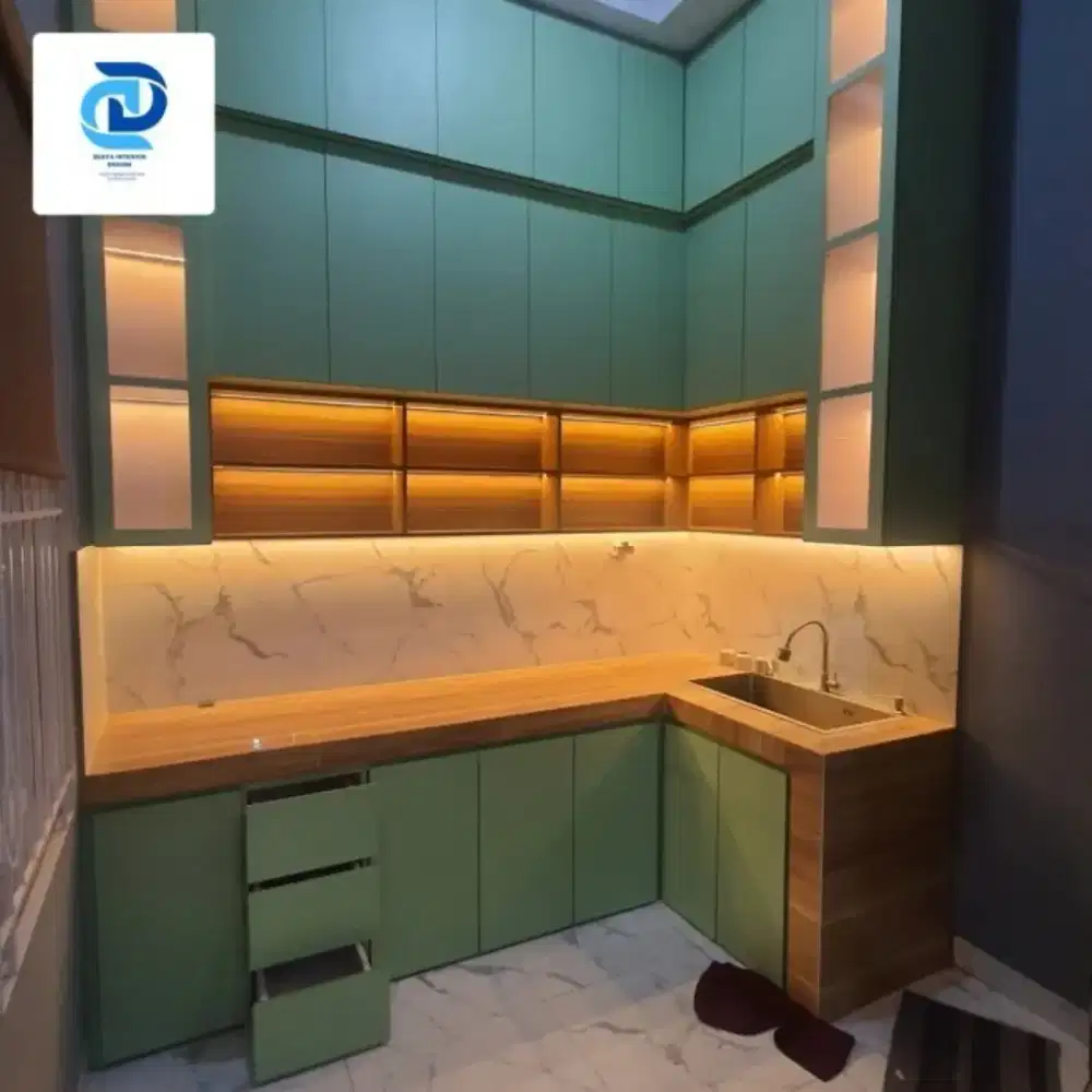 Promo furniture custom kitchenset bedset lemari wallpanel murmer