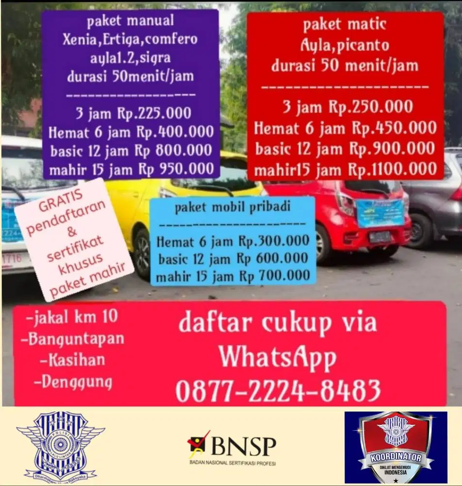 kursus mengemudi jogja gratis antar jemput