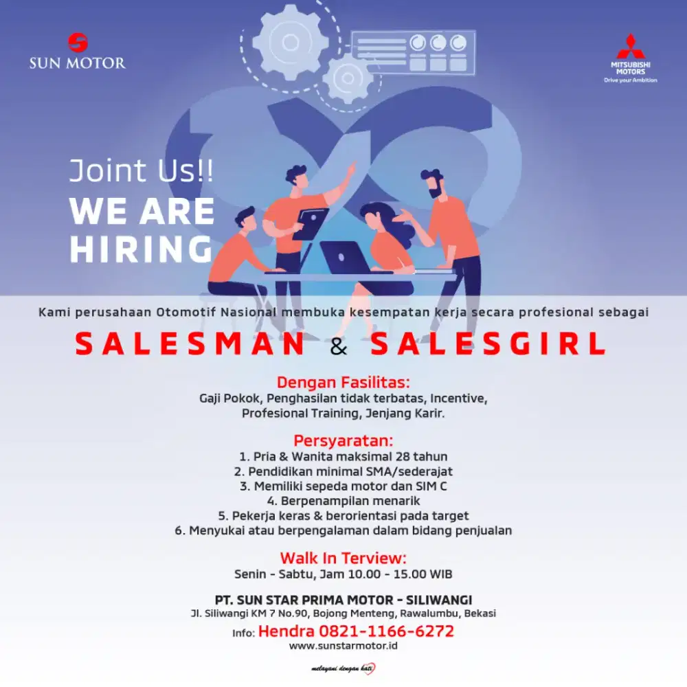 Lowongan sales executive mitsubishi
