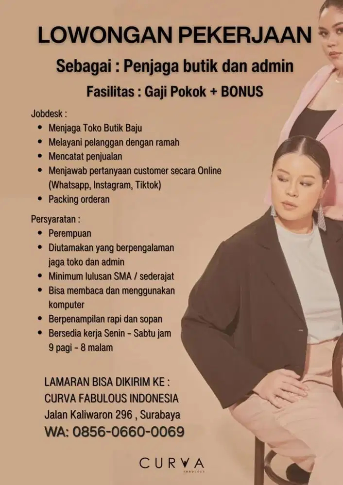 Lowongan penjaga butik