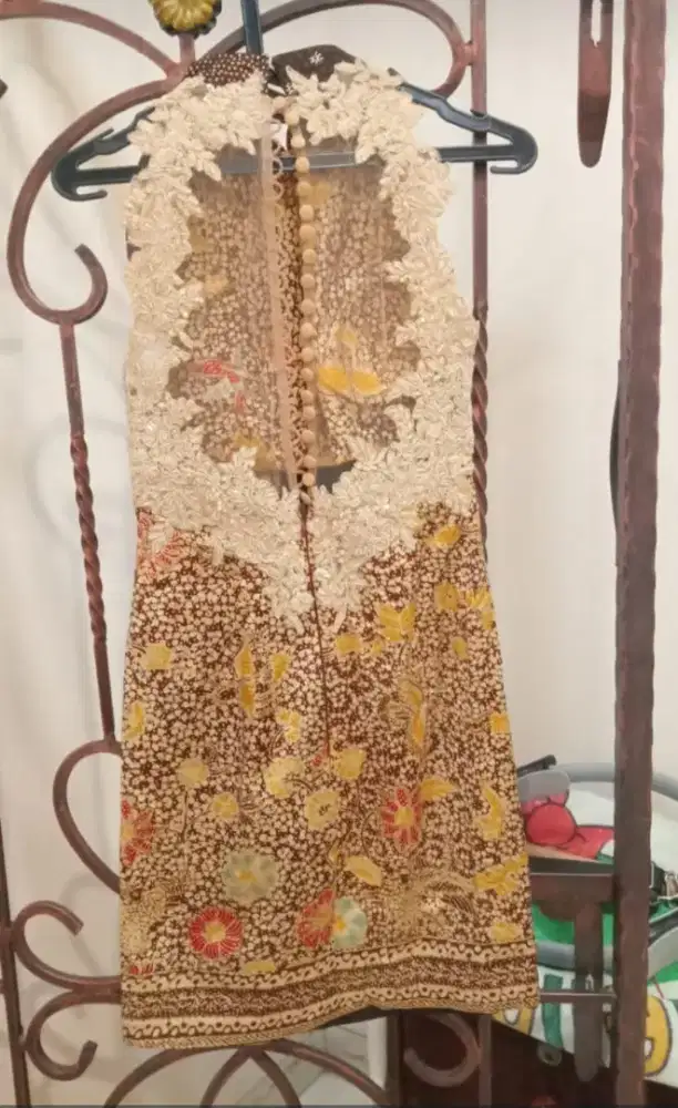 Dress pesta prime batik gold