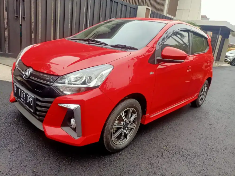Ayla 1.2 R (Km. 9 rb) AT 2021, matic, merah, mulus