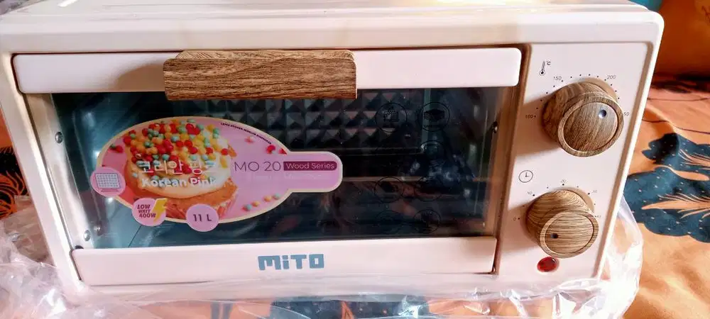 MITO Oven Listrik Mini MO20 11L Wood Pemanggang Kue - Pink