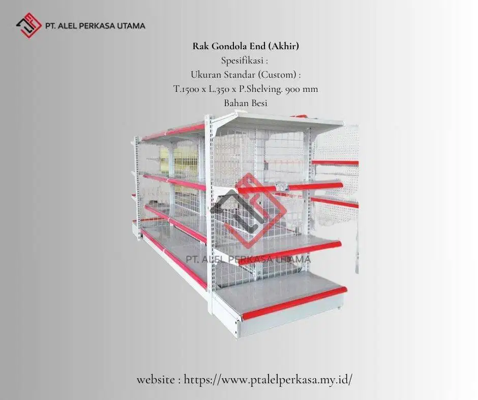 Rak Gondola End Akhir Ukuran Standar Custom