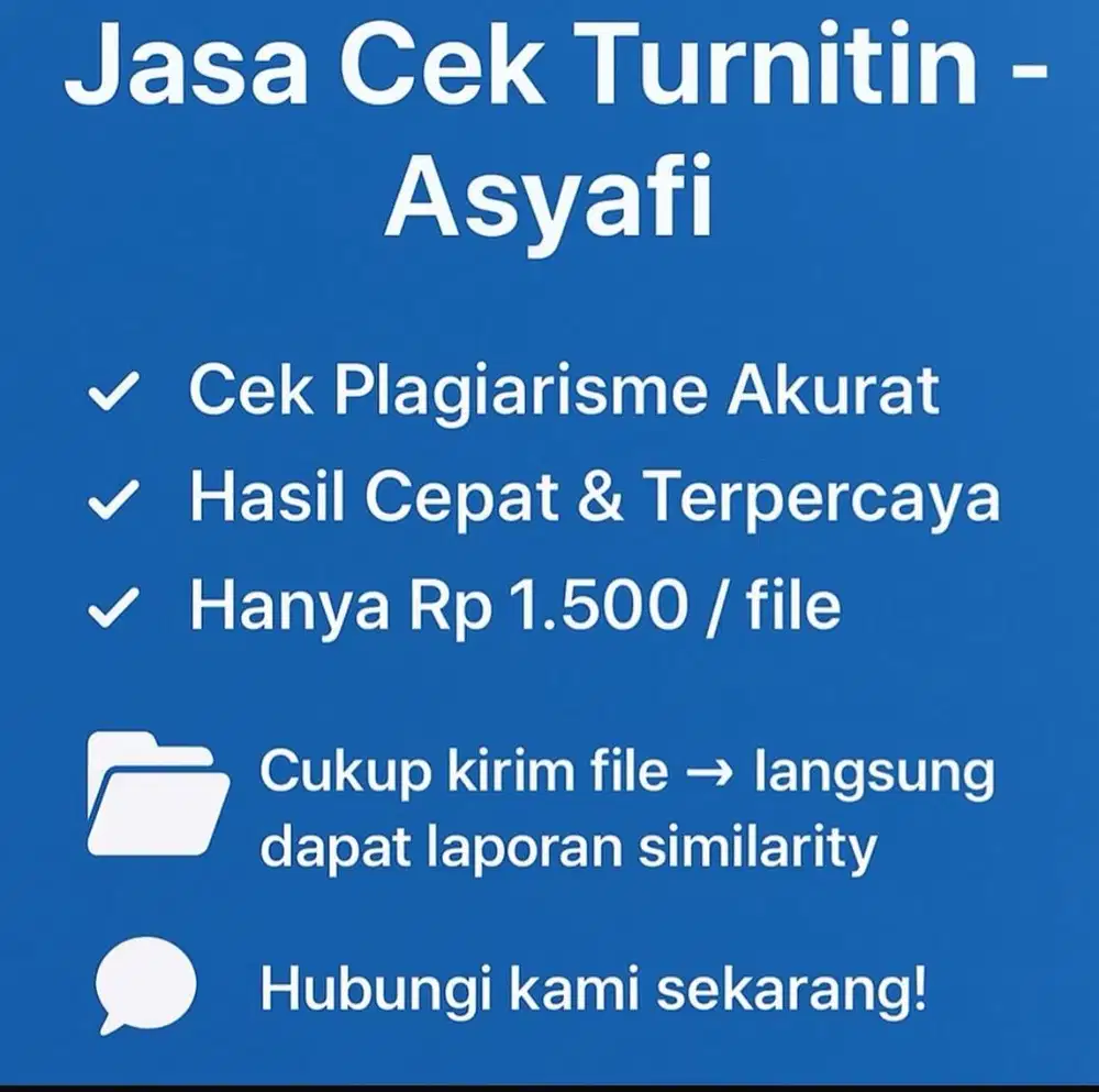 Jasa plagiarisme turnitin