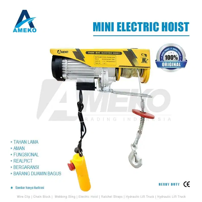 MINI ELECTRIC WIRE ROPE HOIST - AMEKO