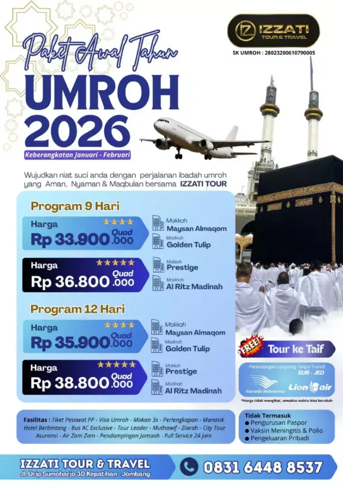 Mari umroh di awal tahun bersama kami