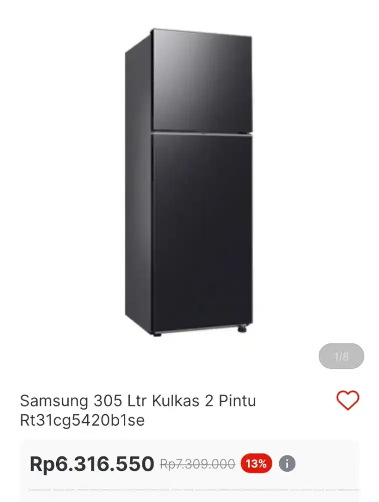 Kulkas 2 pintu atas bawah inverter