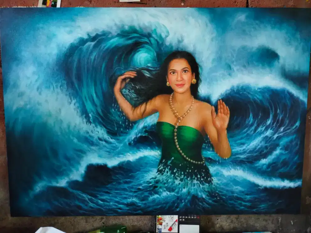 Dijual lukisan kanvas roro kidul 120x100 cm