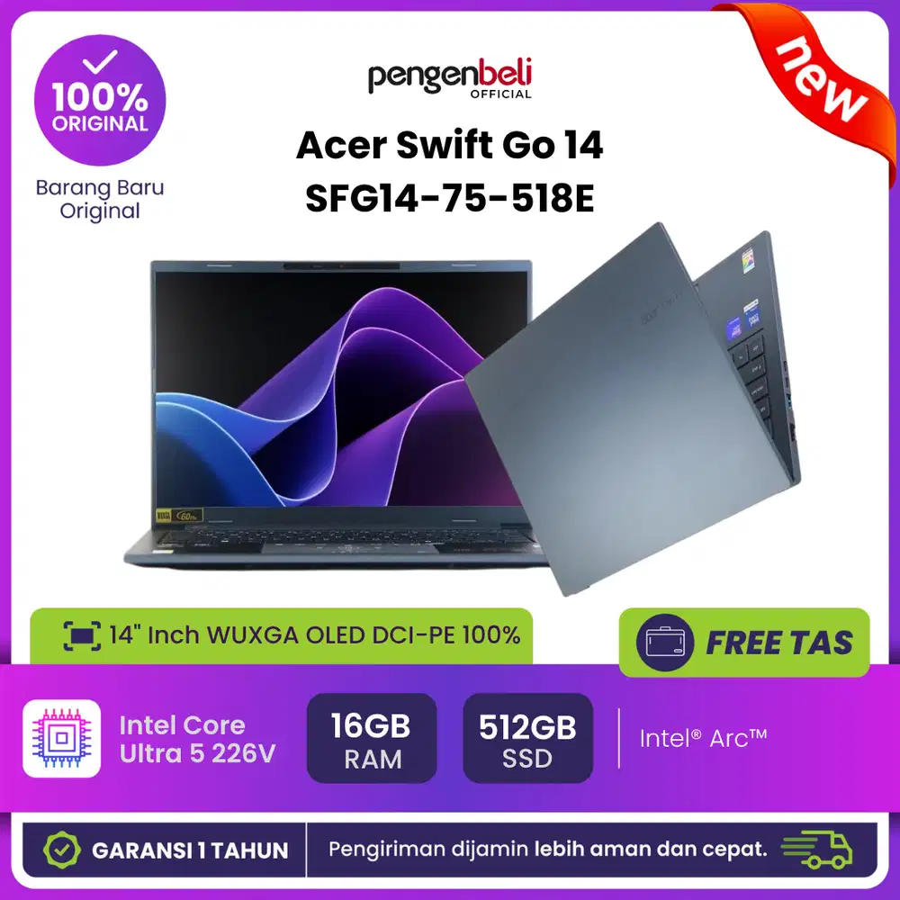 Laptop Spek Dewa Acer Swift Go 14 SFG14-75-518E