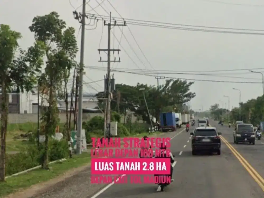 [L], Tanah LD 100 mtr, Dpn Gerbang TOL Dumpil MADIUN, Lokasi Cantiq