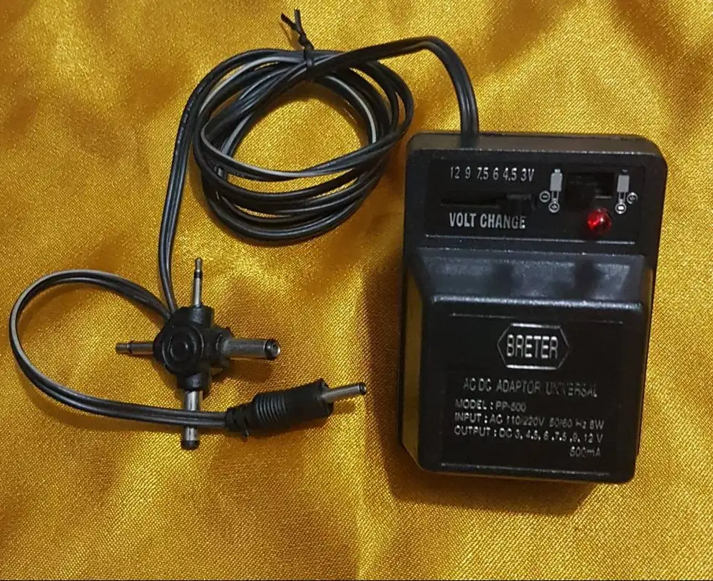 Adaptor Trafo DC 3V-12Volt,500mA,Bukan Switching,murah,NET.