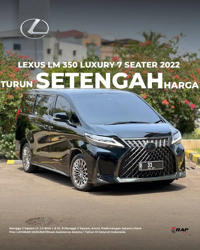 LEXUS LM350 V6 3.5 AT 2022 HITAM 7 SEATER LM 350