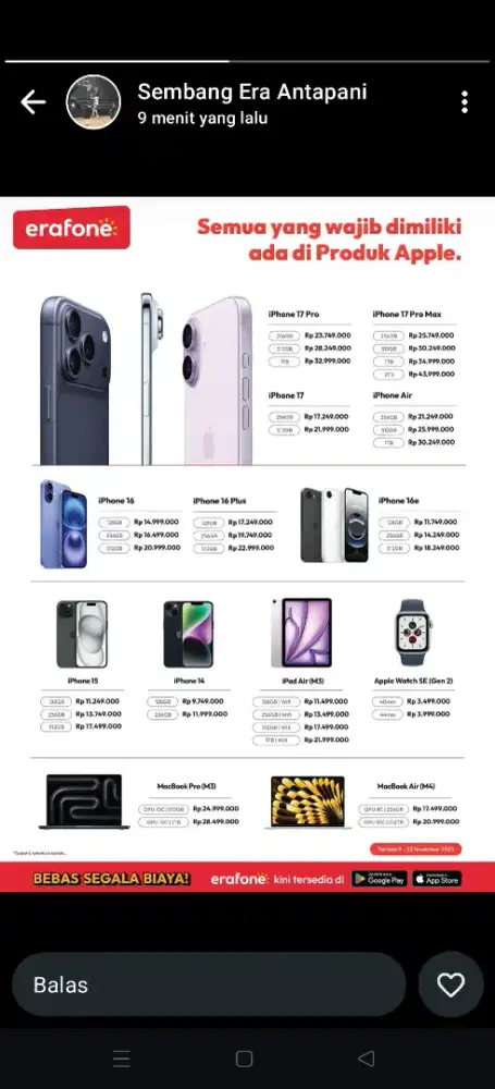 Tersedia cicilan tanpa kartu kredit