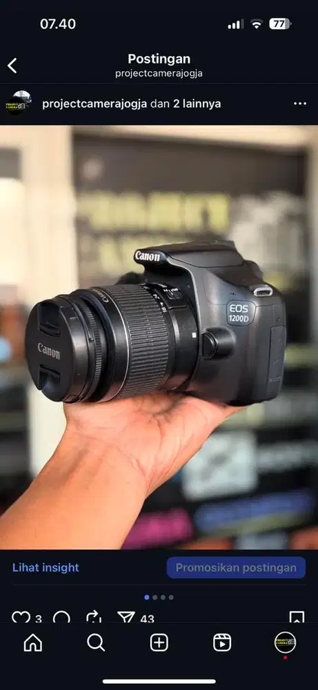 Canon 1200d kit bonus tas dan memory siap pakai