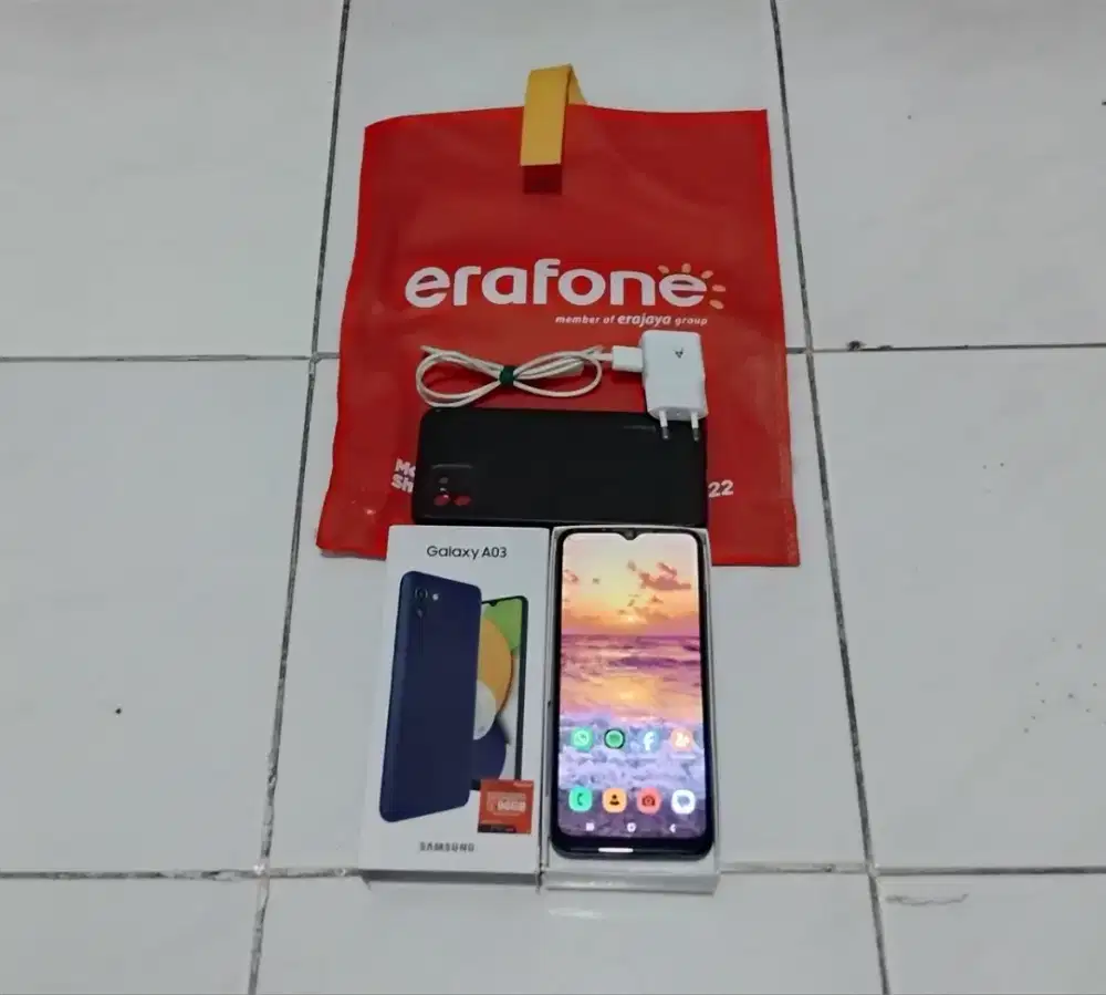 Samsung Galaxy A03 Ram 4/64 Fullset Mulus Nominus Resmi Sein