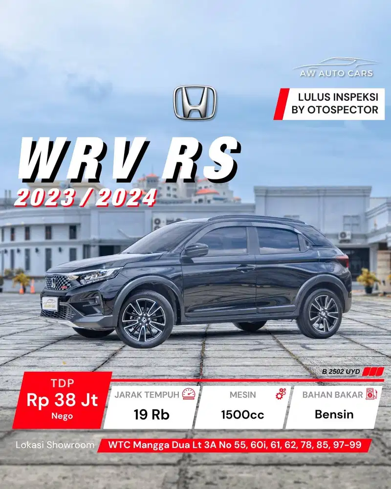 Honda WR-V RS 2024 NIK 2023 WRV non Sensing 2022