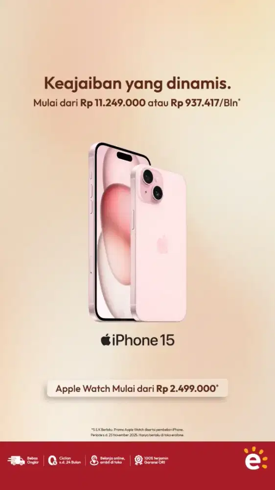 Kredit Kredivo iPhone 15 128GB Bunga 0 Tanpa Dp