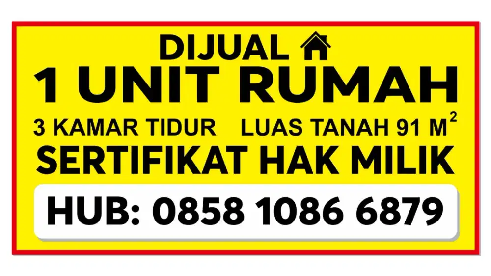 Jual 1 Unit Rumah