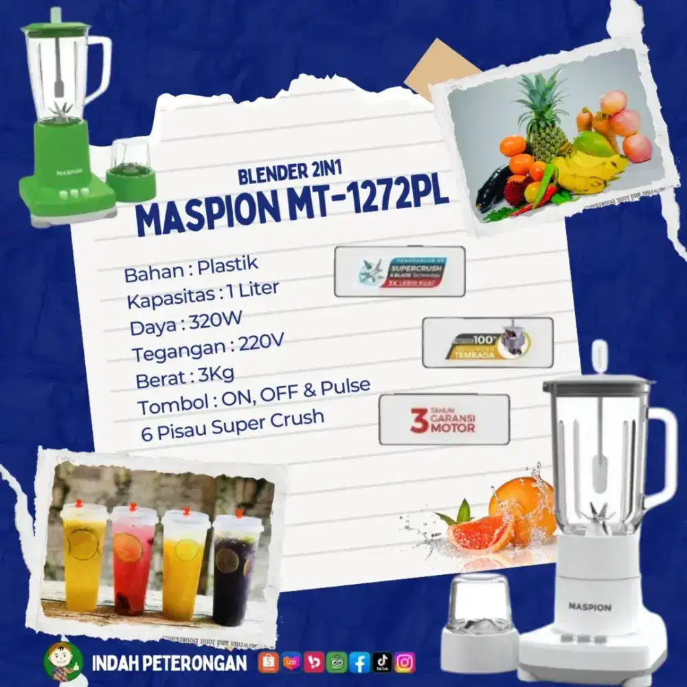Blender Maspion MT-1272PL