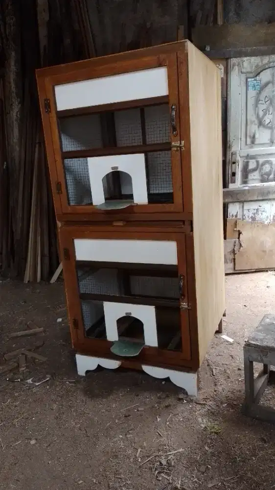 70x70 persegi 2 pintu bahan melamin putih