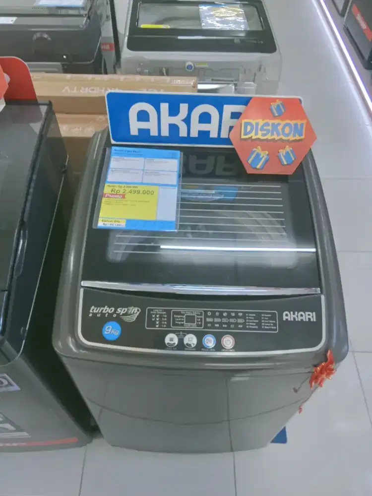Promo Cicilan 0% Mesin Cuci Akari 1 tabung 9 kg