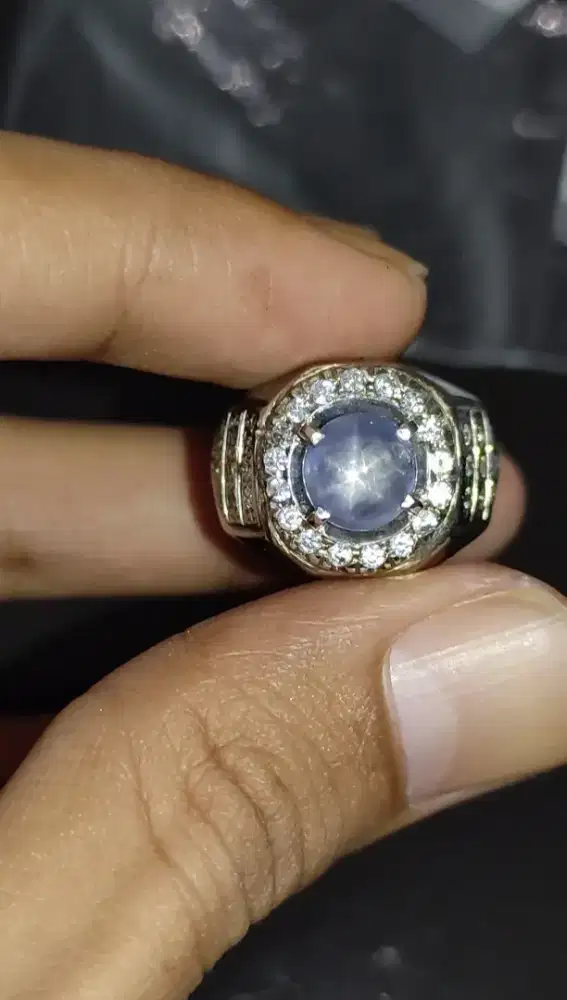 Sapphire Star Srilanka Ring Perak