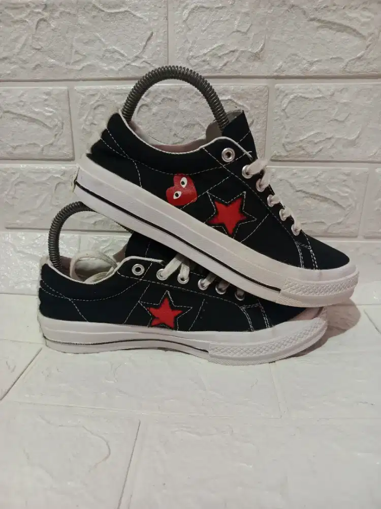Converse one star low x CDG black white
