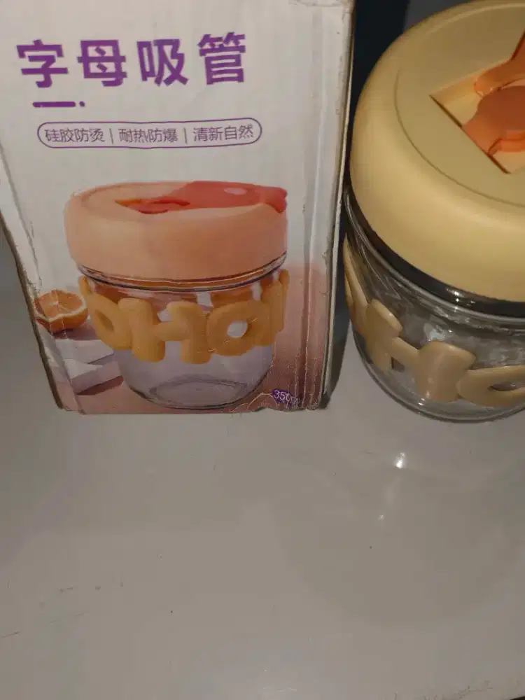 Gelas Silikon Huruf 350ml Lucu & Aesthetic -HSC2025