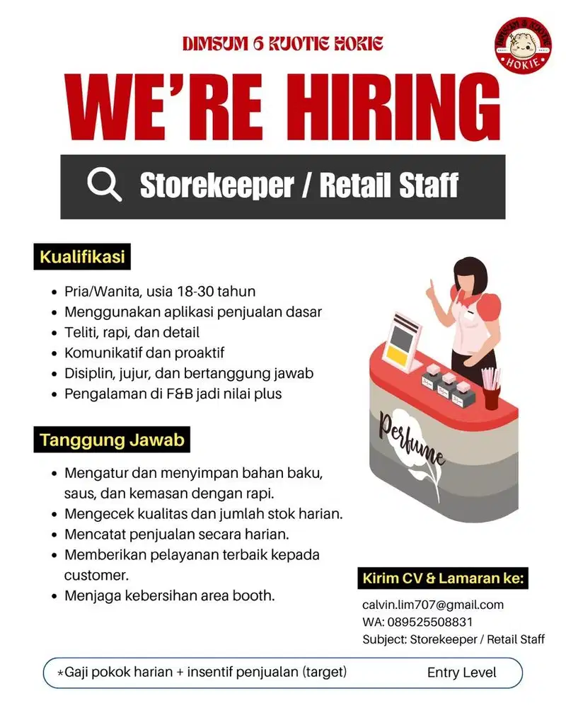 LOKER PENJAGA BOOTH DIMSUM