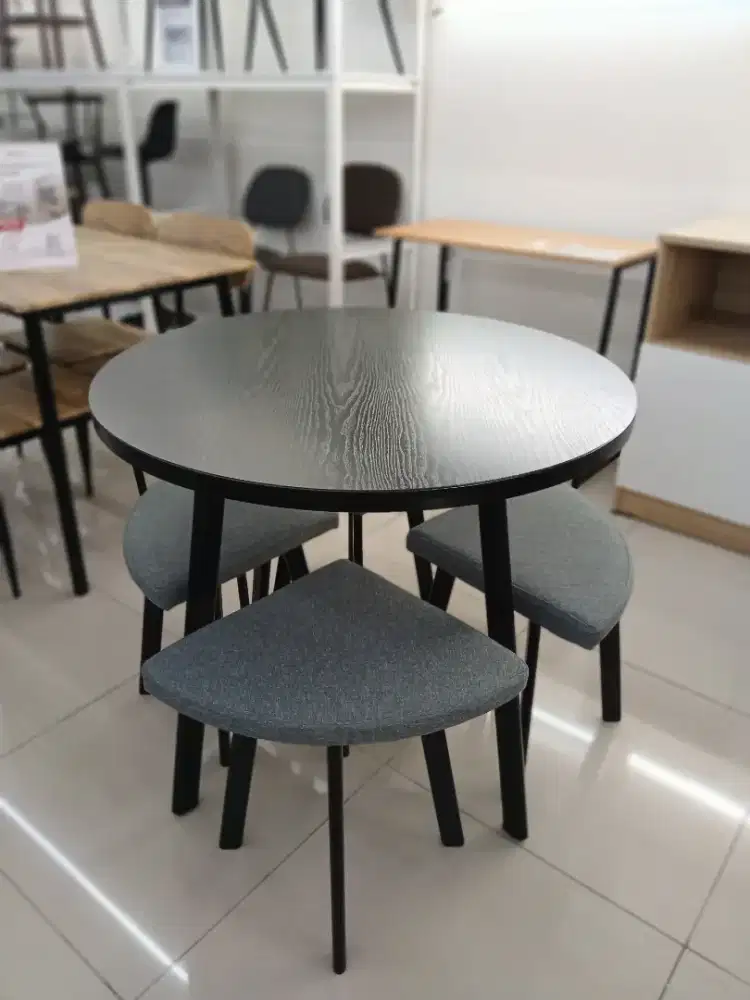 MIAMI DINING SET 1+4 – BLACK