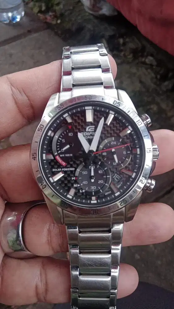 Jam Cassio Edifice Doblle Tenaga Surya