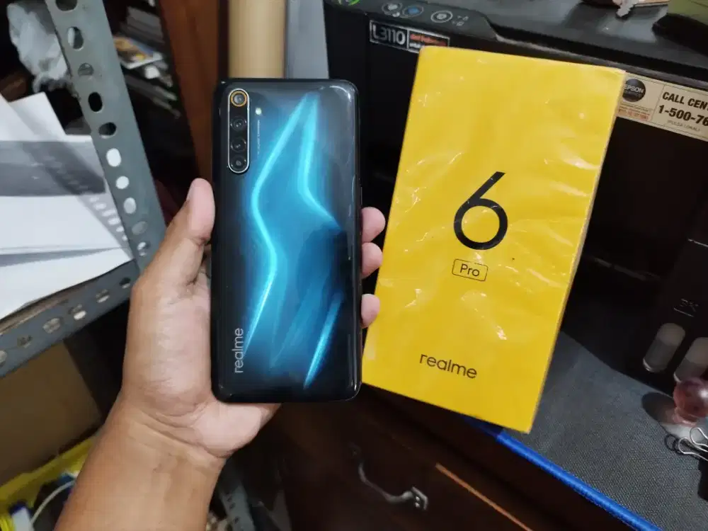 Realme 6 pro 8/128 Fullset Ori semua