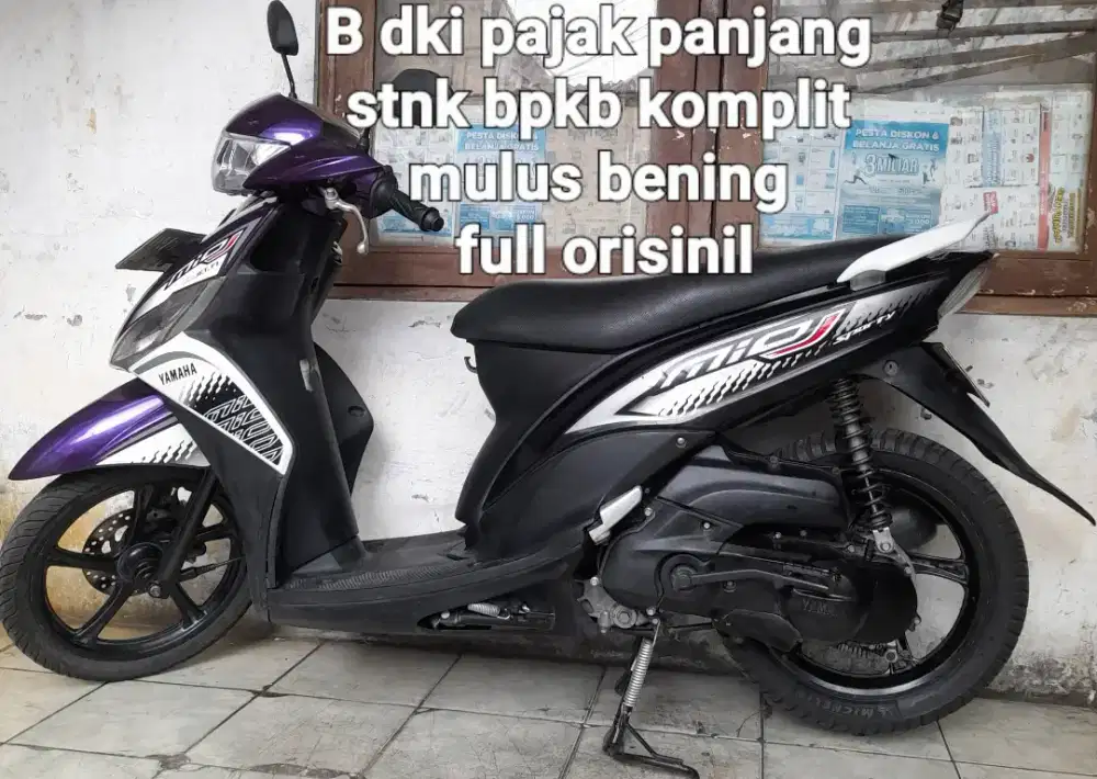 Yamaha Mio J 2014 cw asli ungu B dki pajak panjang