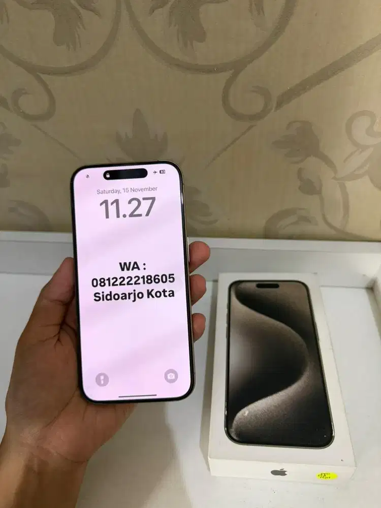 iPhone 15 Pro 128gb Natural Titanium Mulus Like New ex Ibox