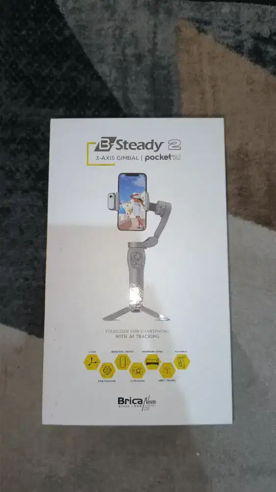 Brica B-Steady 2 Pocket with AI Tracking - 3 Axis (Gimbal Bekas)