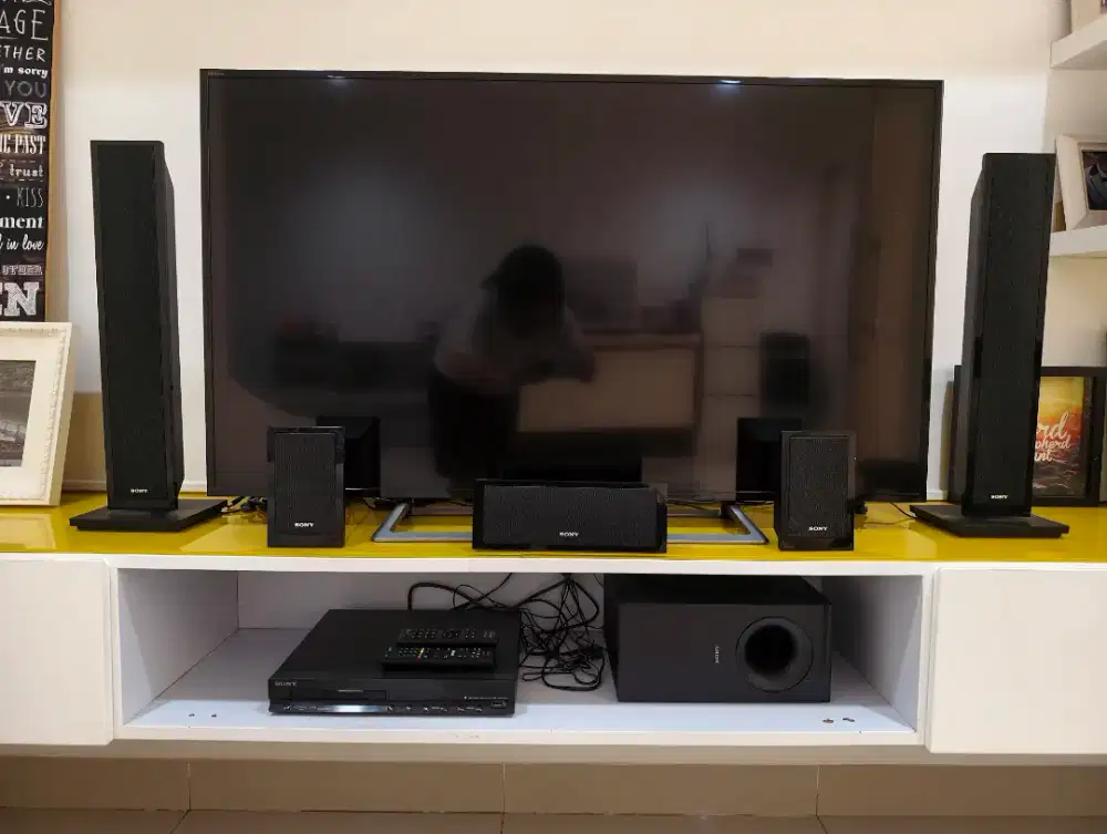 SONY TV 48inch & Home Theatre System (5 Speaker + Subwoofer + DVD)