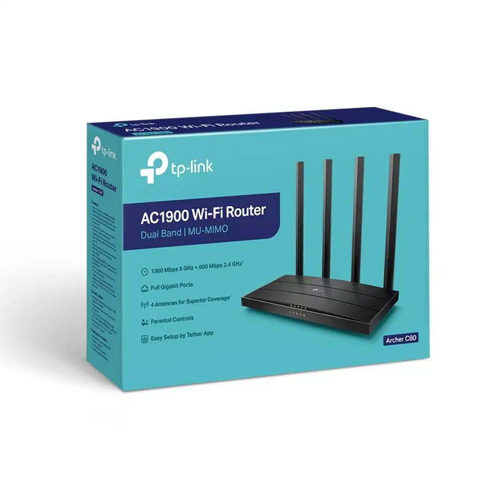TP-Link Archer C80 V2.20 AC1900 Wireless MU-MIMO Wi-Fi Router