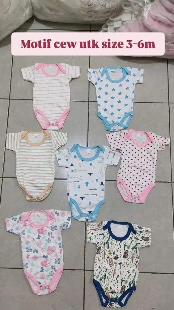 Jumper Baby Import China Size 3-6bln, 4pcs cuma 100rb
