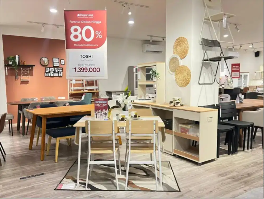 TOSHI SET DINING ROOM TABLE MEJA MAKAN & KURSI