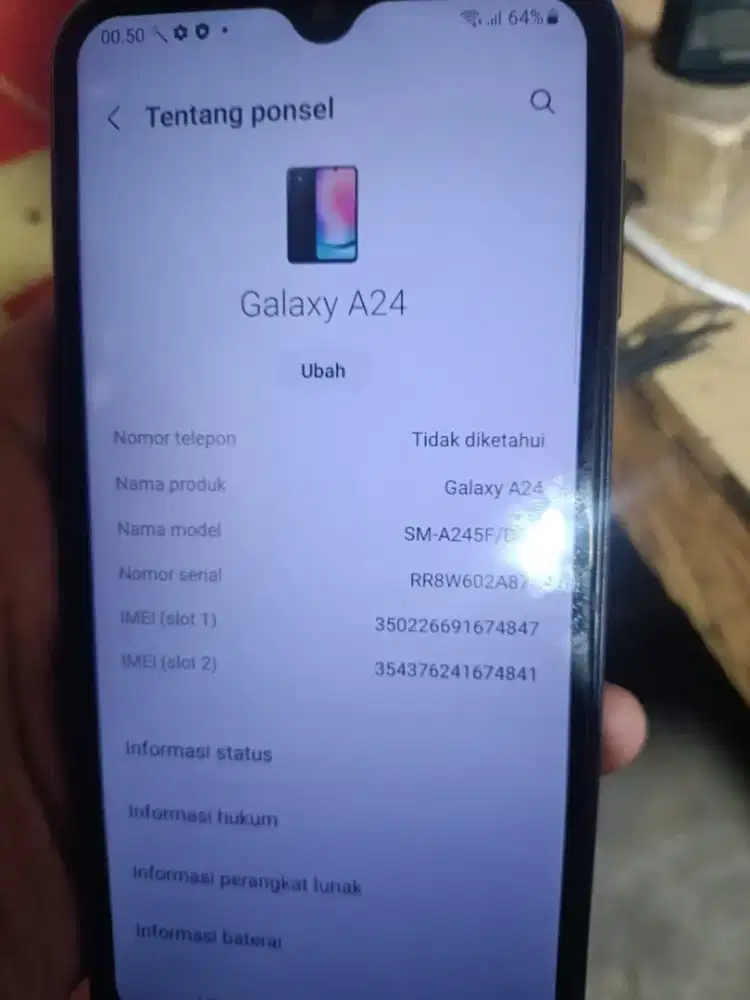 Saya mau jual hp samsung a24 4g