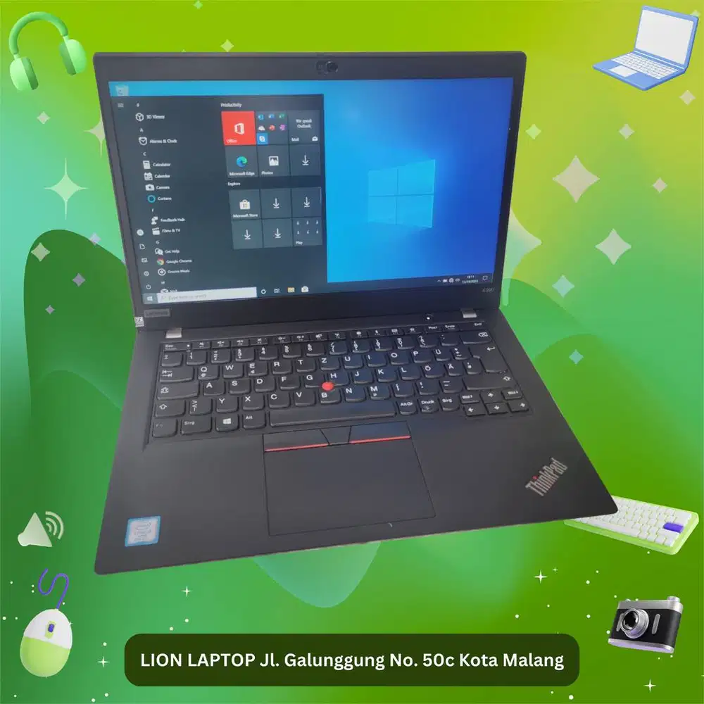 RAM 16GB SSD 256GB Core i5 Gen 8 Slim Lenovo Thinkpad X390 [15|11]