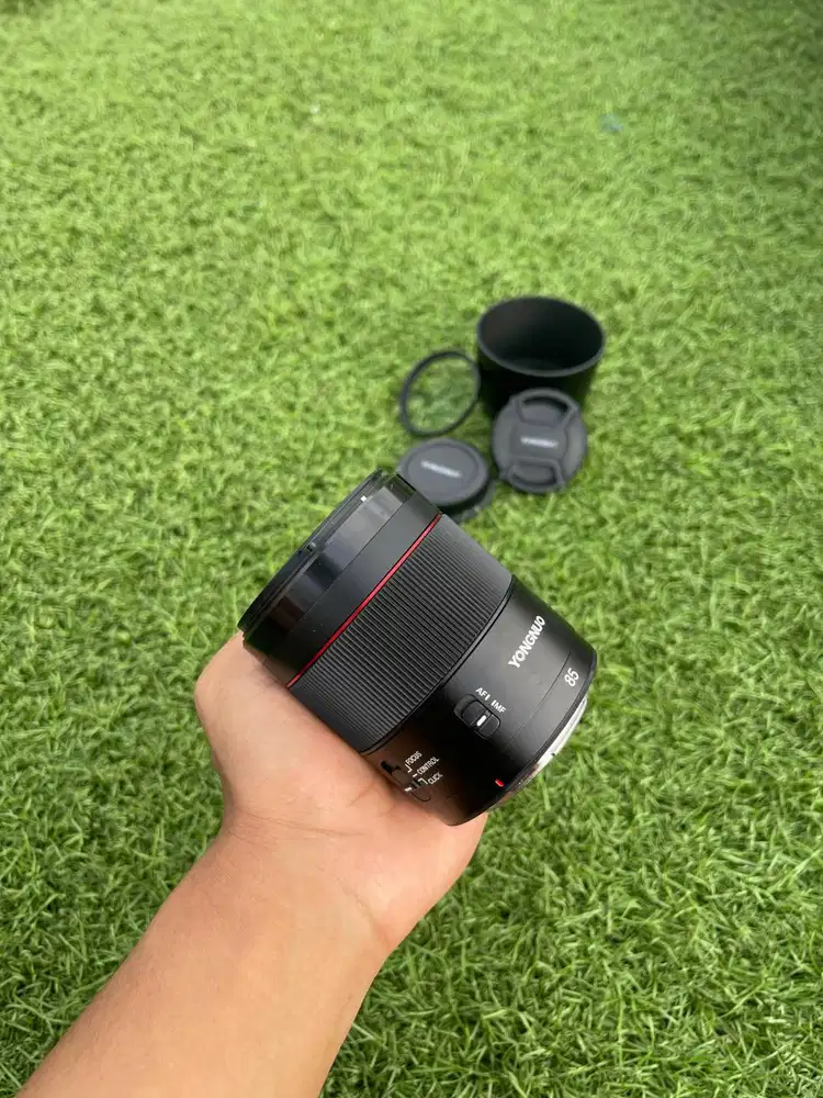 Lensa fix Yongnuo f1.8/R DF DSM fullset dus box for Canon EOS R