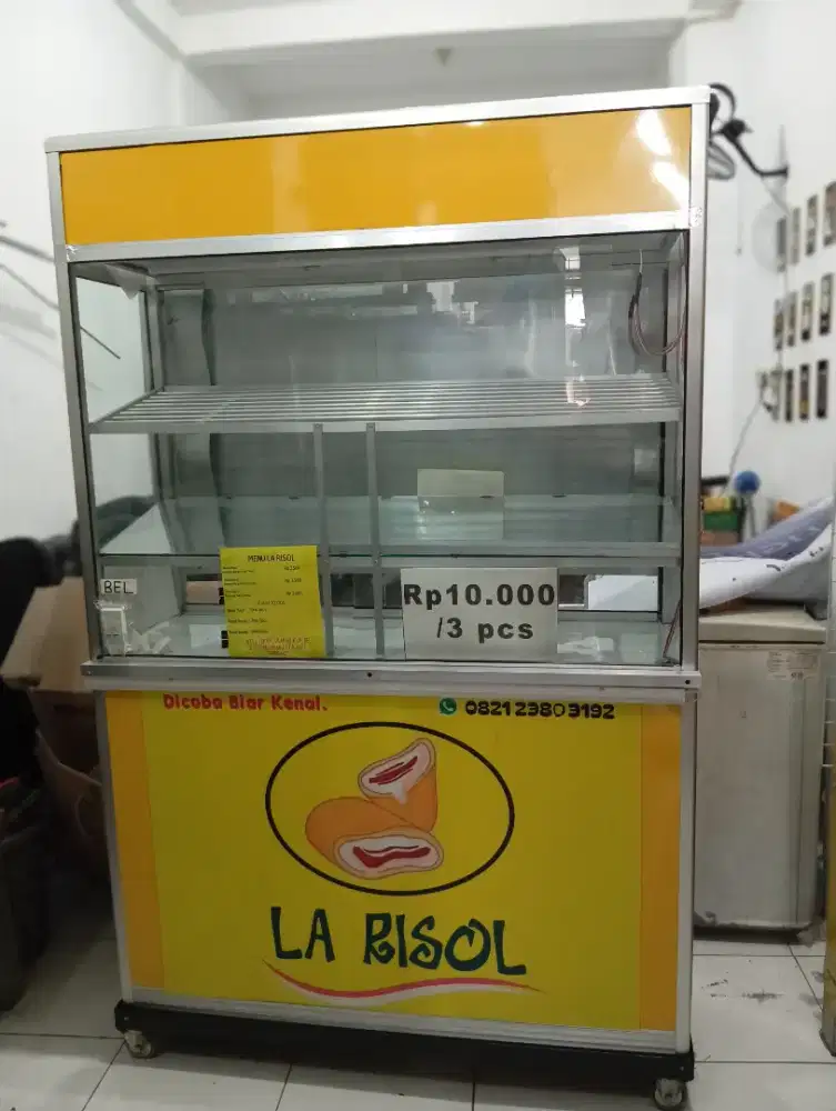 Gerobak / Etalase Gorengan, kue dsb