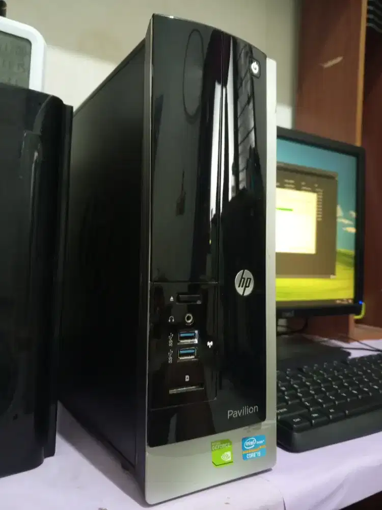 Pc cpu gaming dan editing  HP (intel core i5 + vga nvidia) cpu only