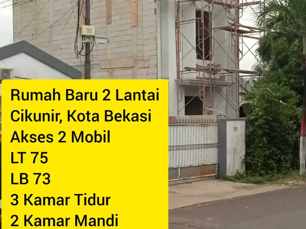 Rumah Dijual Cikunir Bekasi, Rumah Baru 2 Lantai di Cikunir, Dekat Stasiun LRT Dan Pintu Toll Kota Bekasi, Dekat ke Jakarta Timur